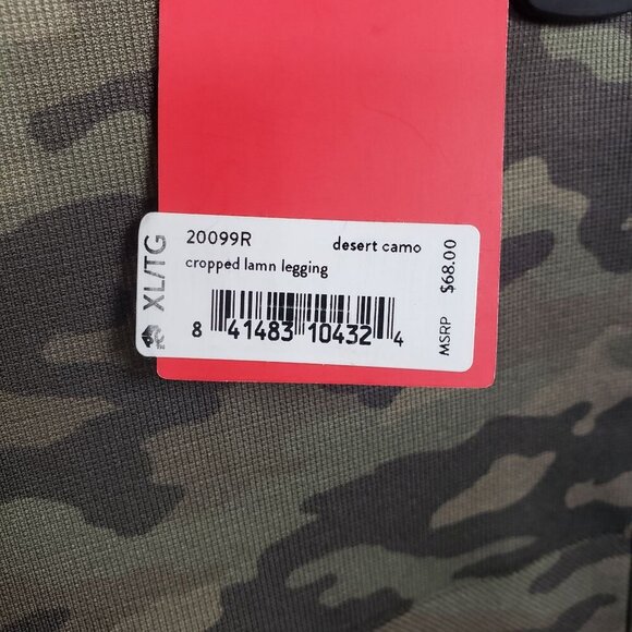 Spanx Look at Me Now Seamless Cropped Leggings Womens XL Desert Camo Green - Picture 7 of 8